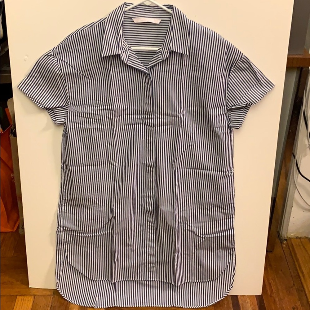 Zara Striped Long Button Down